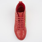 Zoo Studded High-Top Sneaker // Red (US: 10)