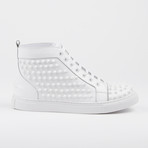 Zoo Studded High-Top Sneaker // White (US: 8)