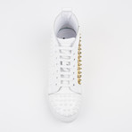 Zoo Studded High-Top Sneaker // White (US: 8)