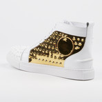 Zoo Studded High-Top Sneaker // White (US: 8)