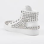 Zircon Studded High-Top Sneaker // White (US: 12)