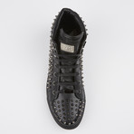Zircon Studded High-Top Sneaker // Black (US: 7)