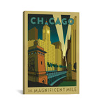 Chicago, Illinois (Magnificent Mile) (18"W x 26"H x 0.75"D)