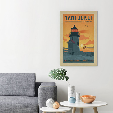 Nantucket, Massachusetts (Brant Point Lighthouse) (18"W x 26"H x 0.75"D)