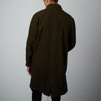 Wool Military Coat // Army Green (XL)