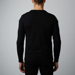 Waffle Cardigan // Black (S)