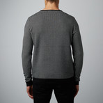Grid Sweater // Black + Cream (M)
