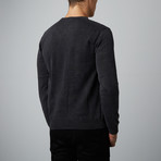 Stone Washed V-Neck Sweater // Denim (XS)