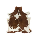 Natural Cowhide Rug // Brown + White Spots