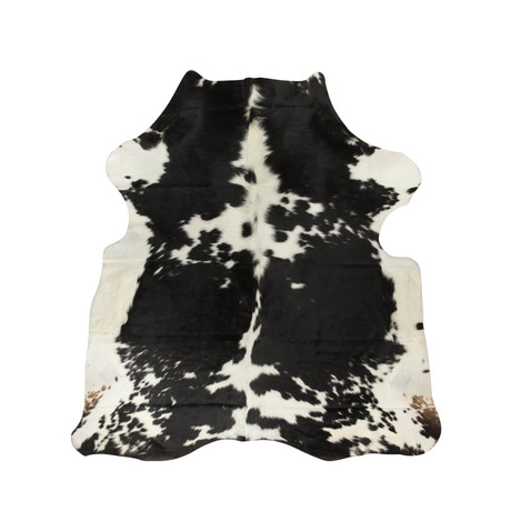 Natural Cowhide Rug // White + Black