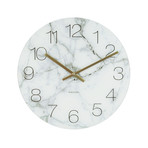 Glass Marble Wall Clock // Medium (White)