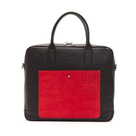 Business Bag // Black + Red