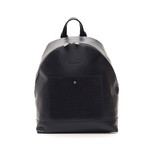 Leather Backpack // Navy