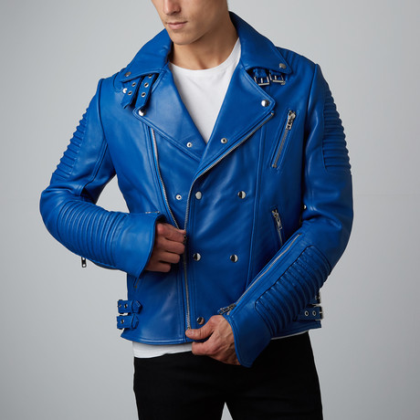 Mason + Cooper // Moto Leather Jacket // Royal (S)