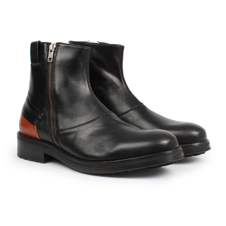 Boots With Zipper // Black + Honey (US: 6)