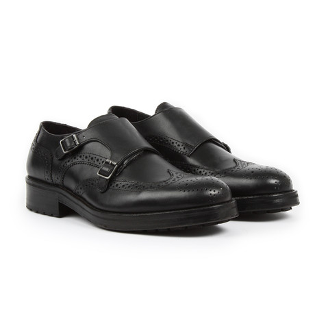 Men's Monstrap Brogue Shoes // Black (US: 7)
