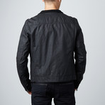 Coated Moto Jacket // Black (S)