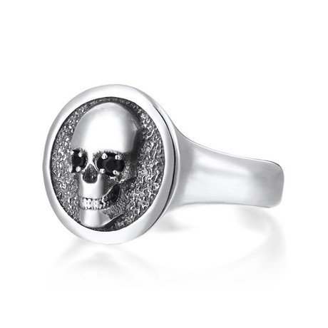 Skull Ring // Solid Silver (Size 8)