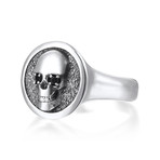 Skull Ring // Solid Silver (Size 8)