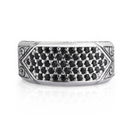 Classic Pave Signet Ring // Solid Silver (Size 8)