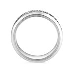 Classic Pave Band Ring // Solid Silver (Size 8)