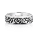 Classic Pave Band Ring // Solid Silver (Size 8)