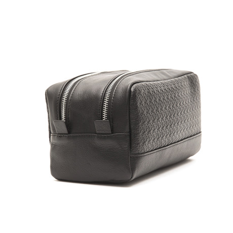 Two-Zip Beauty Bag // Black