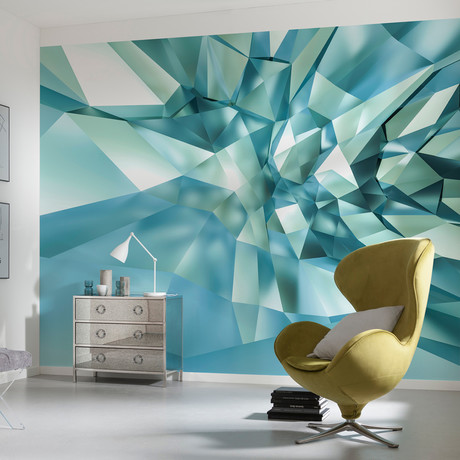 3D Crystal Cave Wall Mural