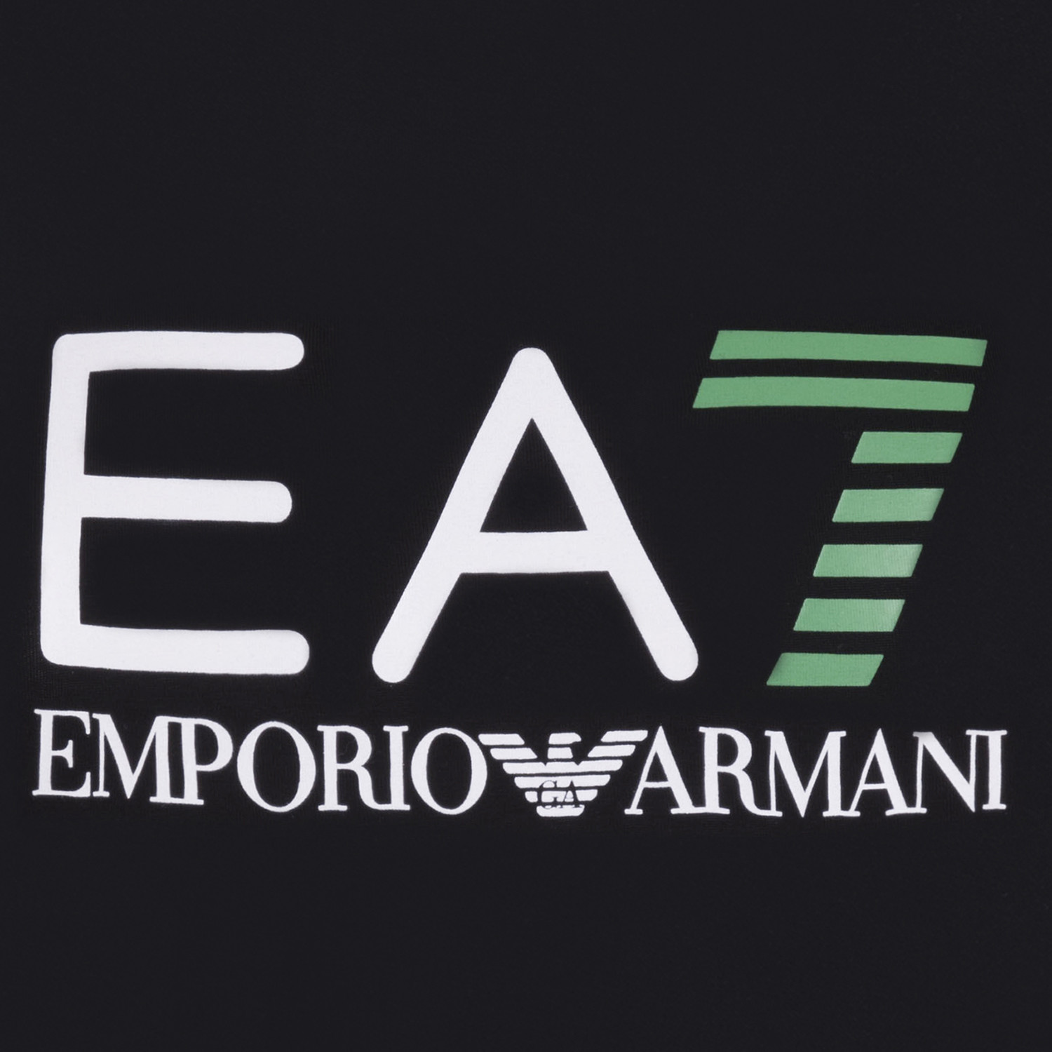 EA7 Linear Chest Logo Tee // Black + White + Green (M) - Clearance ...