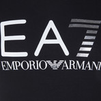 EA7 Linear Gradient Chest Logo Tee // Black + White (S)