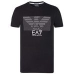 EA7 Linear Eagle Chest Logo Tee // Black + White (M)