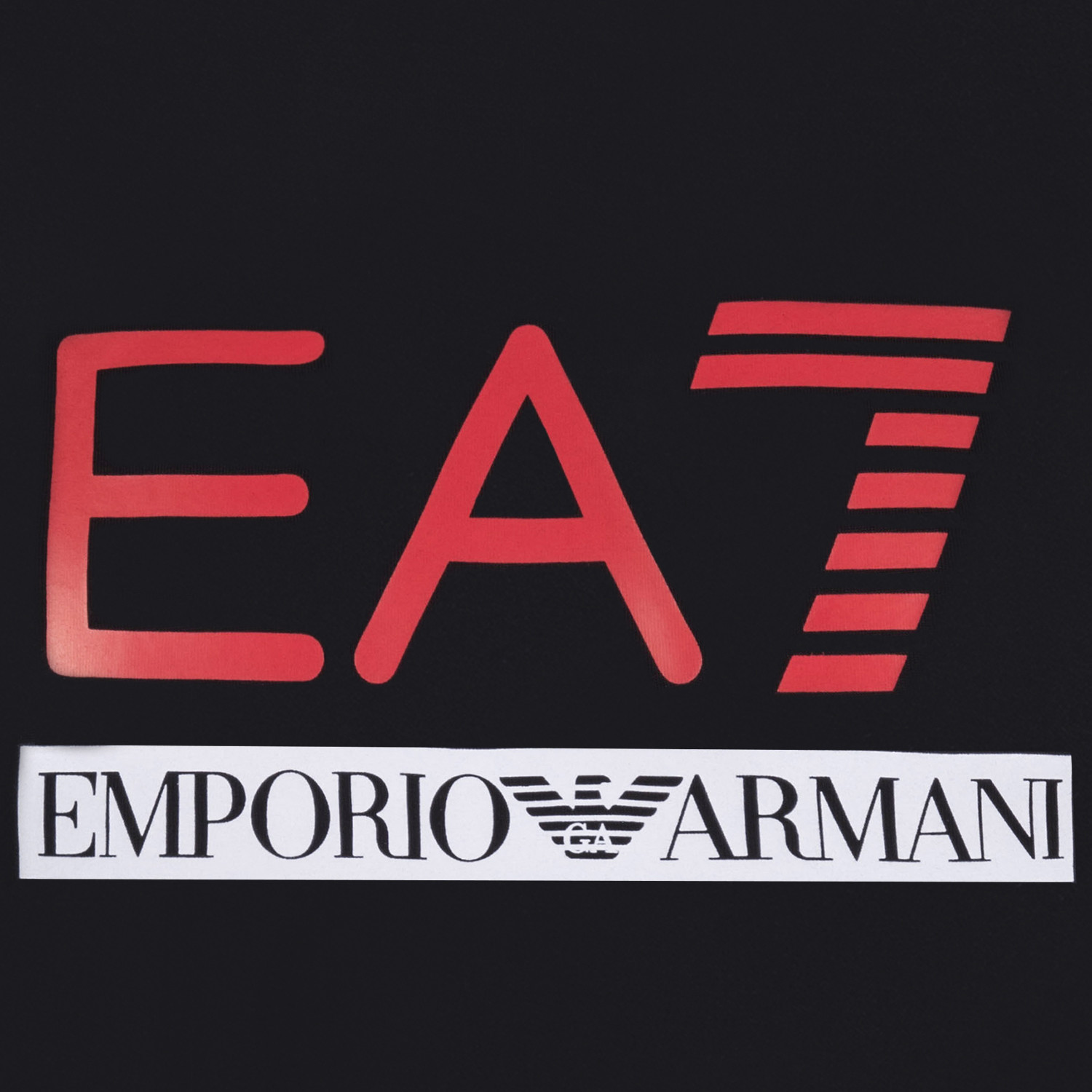 EA7 Linear Block Chest Logo Tee // Black + Red + White (S) - Emporio ...
