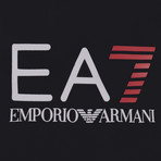 EA7 Linear Chest Logo Tee // Black + White + Red (S)