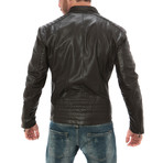 Moto Leather Jacket // Dark Brown (XL)