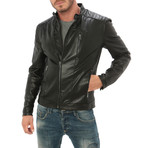 Moto Leather Jacket // Black (L)