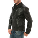 Moto Leather Jacket // Black (L)