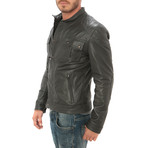 Pocket Moto Jacket // Grey (M)