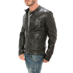 Paneled Moto Jacket // Black (M)