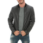 Pocket Bomber Jacket // Grey (M)