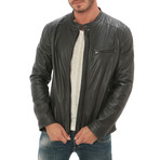 Classic Moto Jacket // Grey (S)