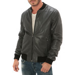 Contrast Bomber Jacket // Grey (M)