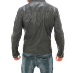 Classic Zip Moto Jacket // Grey (L)