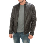 Classic Zip Moto Jacket // Dark Brown (XL)