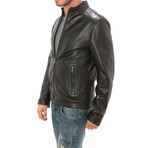 Classic Zip Moto Jacket // Black (XL)