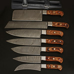 Damascus Kitchen Cutlery Set // Set of 7