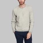 Waffle Round Neck Sweatshirt // Grey (S)