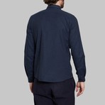 Hidden Button-Up Shirt // Blue (S)
