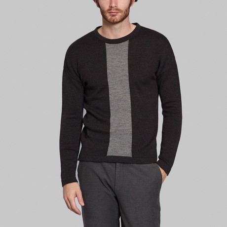 Band Merinos Knit Sweater // Grey Multi (S)