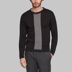 Band Merinos Knit Sweater // Grey Multi (L)