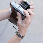 Bronzite + Silver Beaded Bracelet